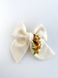 Hand Embroidered Bow - Chunky - Floral Bunch