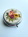 Tiny Hand Embroidered Pillbox