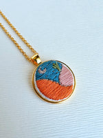 Hand Embroidered Pendant