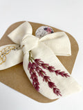 RTS Hand Embroidered Bow - Chunky - Floral Bunch on Alligator Clip