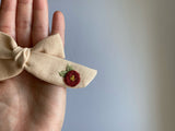 Hand Embroidered Rose - School Girl Bow