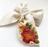 Hand Embroidered Bow - Chunky - Floral Bunch
