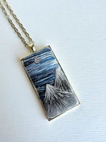 Large Hand Embroidered Pendant