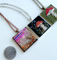 Large Hand Embroidered Pendant