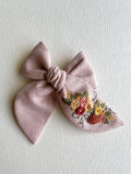 Hand Embroidered Bow - Chunky - Floral Bunch
