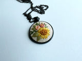 Hand Embroidered Pendant