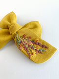 Hand Embroidered Bow - Chunky - Wildflowers