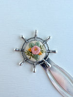 Vintage Style Embroidered Bookmark