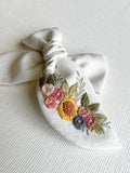 Hand Embroidered Bow - Chunky - Floral Bunch