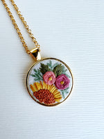Hand Embroidered Pendant