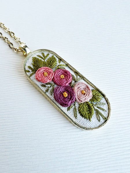 Hand Embroidered Pendant