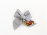 Hand Embroidered Bow - Chunky - Floral Bunch