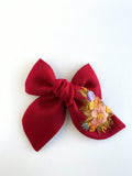 Hand Embroidered Bow - Chunky - Floral Bunch