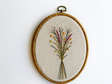 Hand Embroidered 6inch Hoop - Wildflowers