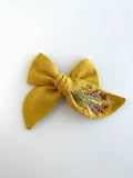 Hand Embroidered Bow - Chunky - Wildflowers