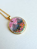 Hand Embroidered Pendant