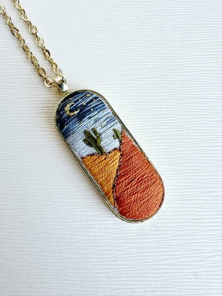 Hand Embroidered Pendant