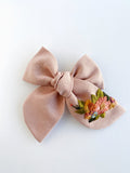 Hand Embroidered Bow - Chunky - Floral Bunch